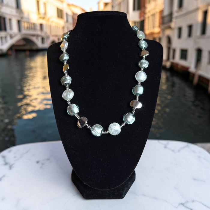 Murano halsketting 'Sienna' Argento Bianco