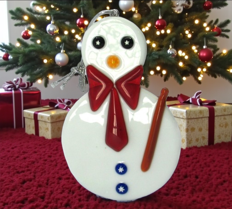 Kerstmis - Muranoglas pupazzo di neve