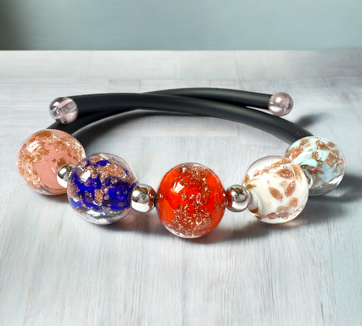 Murano glas armband Assisi rosa - handgemaakt roze Venetiaans glas