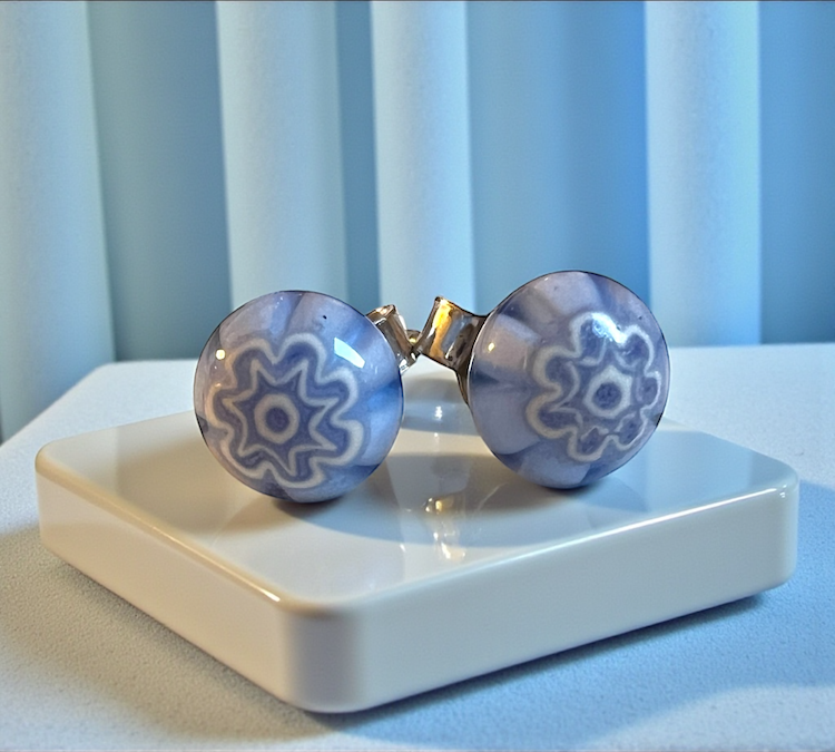 Murano oorbellen 'Forli' Azzurro