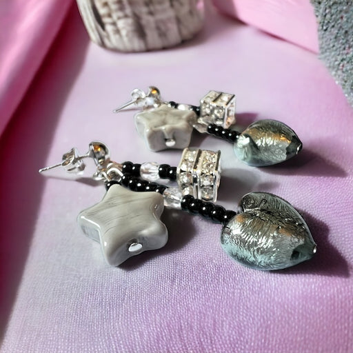 Murano glazen oorbellen Perugia in groen, handgemaakt Venetiaans glas met levendige groene kleur