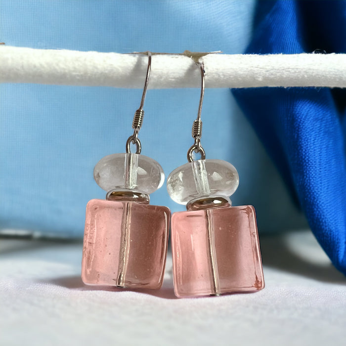 Murano glazen oorbellen Positano, handgemaakt Venetiaans glas met verfijnde Italiaanse stijl