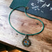 Murano glas halsketting Lecce aqua - handgemaakt aqua blauw Venetiaans glas