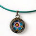 Murano glas halsketting Lecce aqua - handgemaakt aqua blauw Venetiaans glas