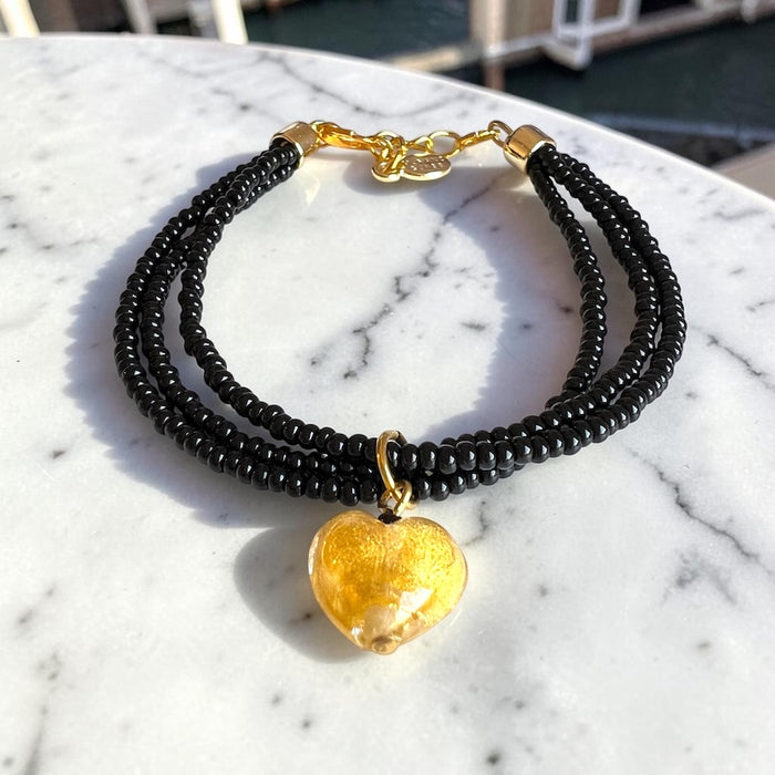Sieradenset ‘Napoli’ – handgemaakt Murano glas met 24k goud