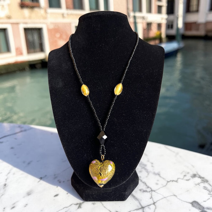 Sieradenset ‘Napoli’ – handgemaakt Murano glas met 24k goud