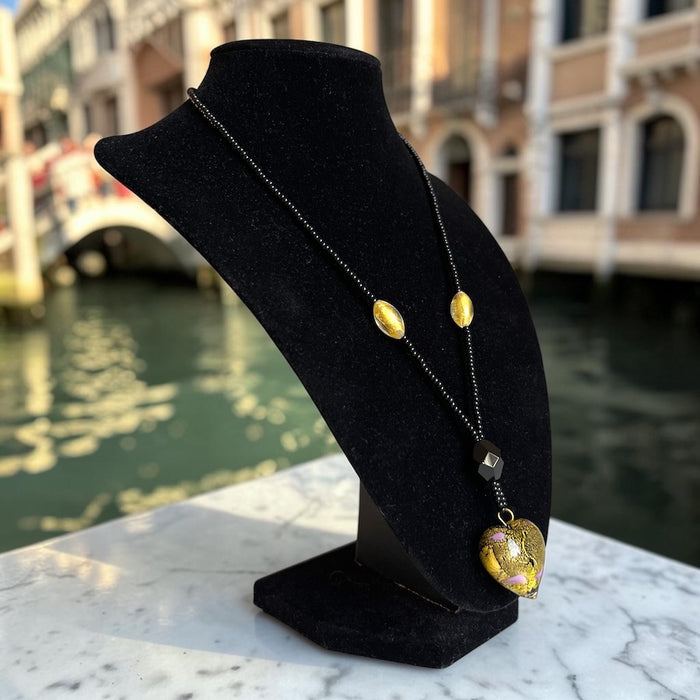 Sieradenset ‘Napoli’ – handgemaakt Murano glas met 24k goud
