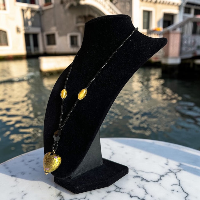Sieradenset ‘Napoli’ – handgemaakt Murano glas met 24k goud