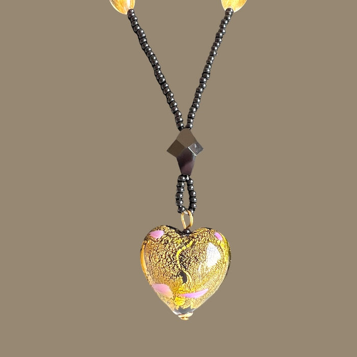 Sieradenset ‘Napoli’ – handgemaakt Murano glas met 24k goud