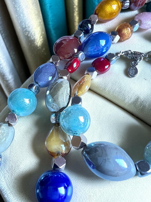 NIEUW! - Ravello Set — halsketting & armband – handgemaakt Murano glas