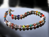 Murano glas halsketting Palermo zilver multicolor handgemaakt Venetiaans glas