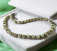 Murano glas halsketting Palermo Argento verde chiaro - handgemaakt lichtgroen Venetiaans glas