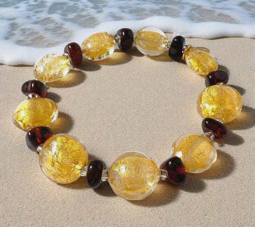 Murano glas armband Bologna multicolor handgemaakt Venetiaans glas