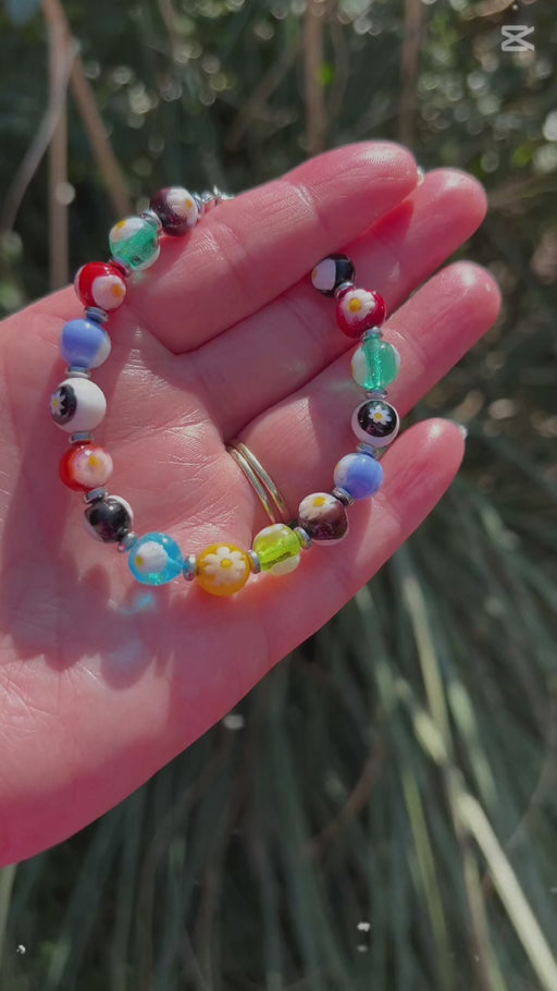 Murano glas armband San Remo multicolore - handgemaakt kleurrijk Venetiaans glas van Corte Murrina