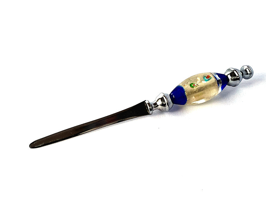 Murano glas briefopener Blue Poles