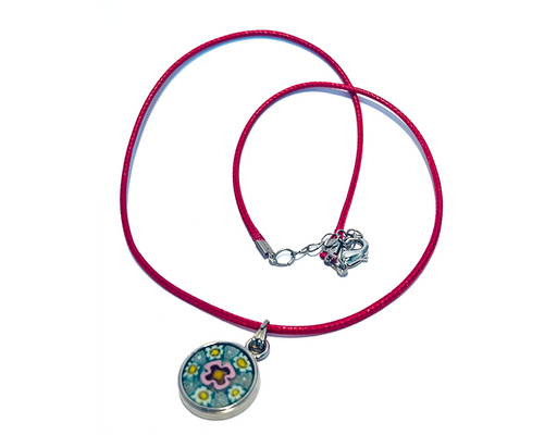 Murano glas halsketting Lecce rosso - handgemaakt rood Venetiaans glas