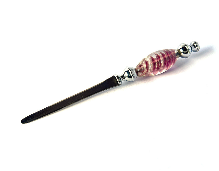 Murano glas briefopener Pink Cilinder