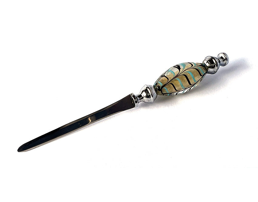 Murano glas briefopener Golden Black