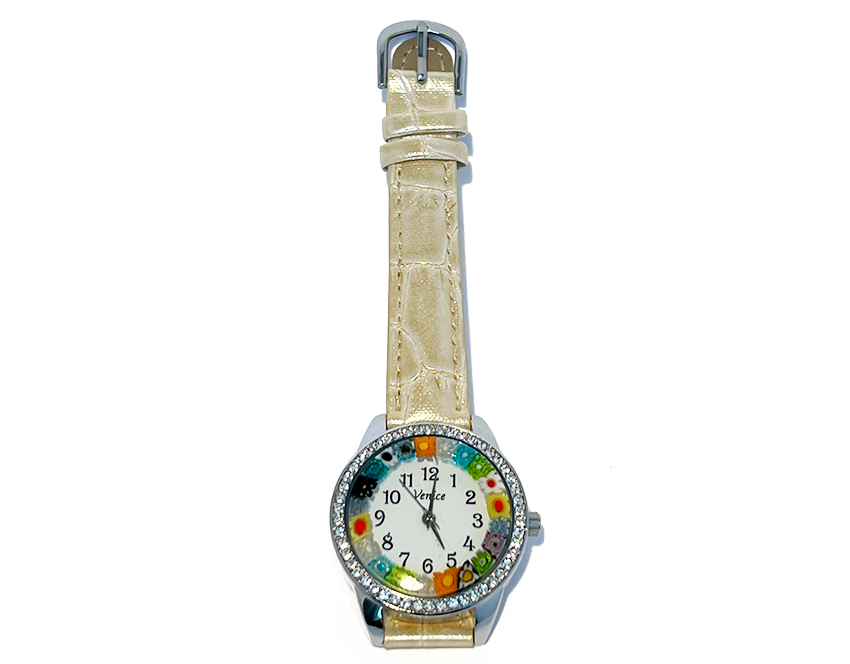 Millefiori horloge 'Lucca' Avorio
