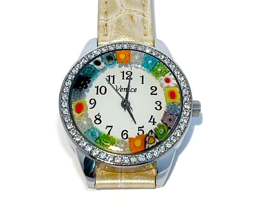 Millefiori horloge 'Lucca' Avorio