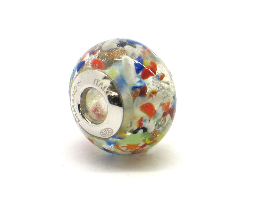 Murano glas bead - Macchie arcobaleno
